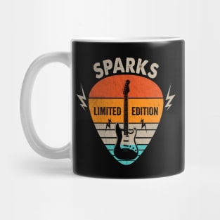 Vintage Sparks Name Guitar Pick Limited Edition Birthday Mug